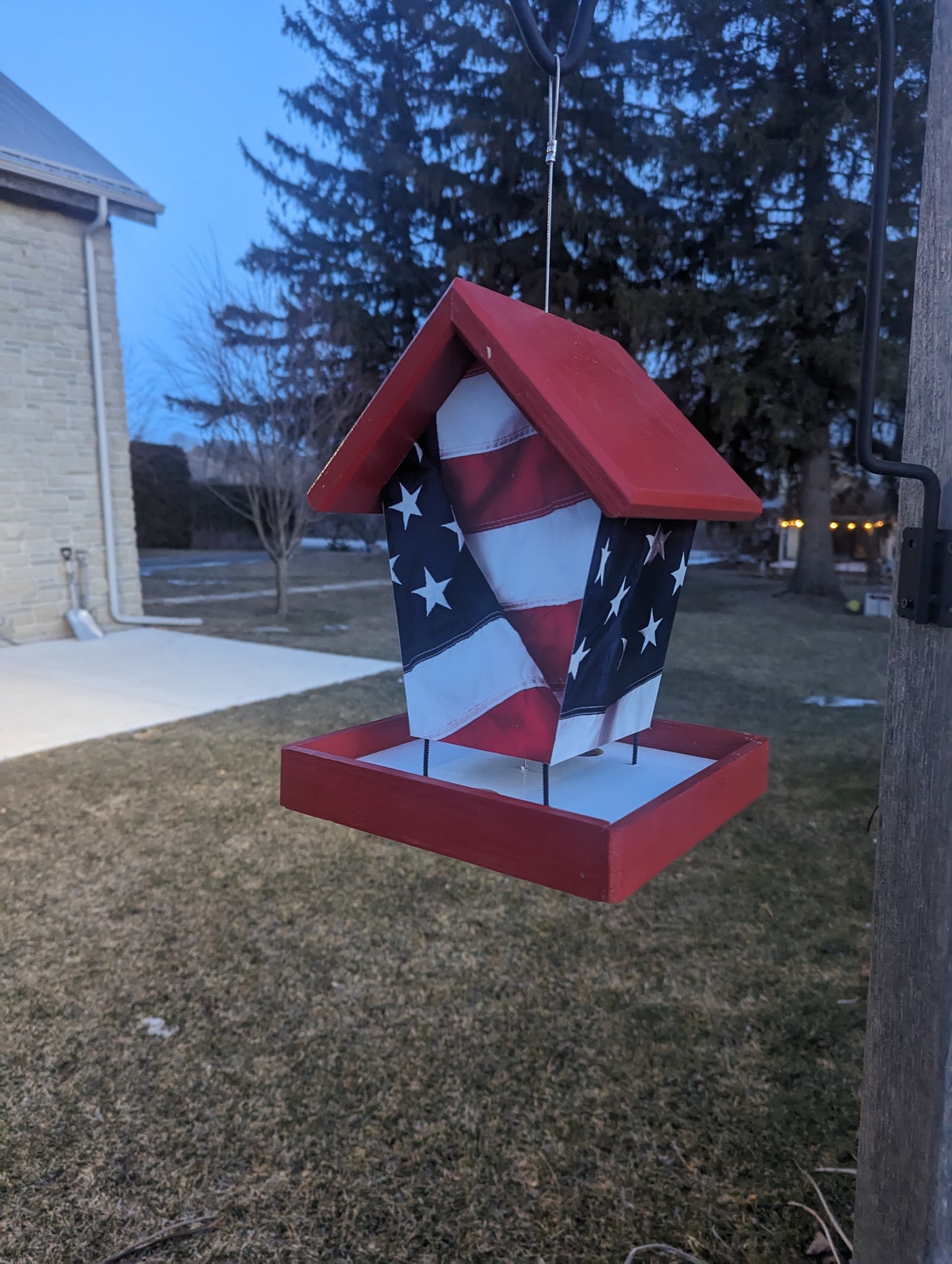 USA Flag Birdfeeder