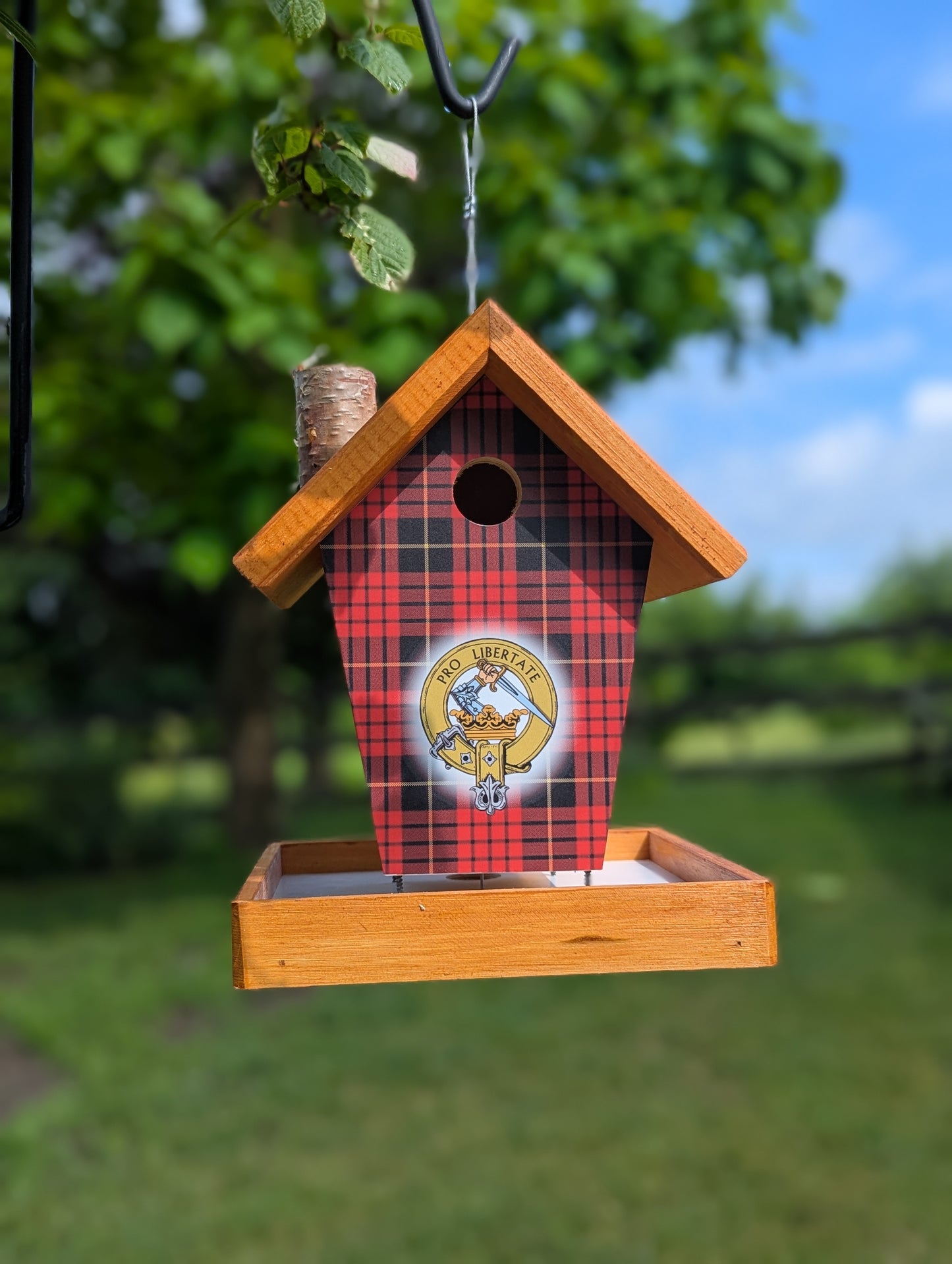 Wallace Tartan and Crest Bird Feeder