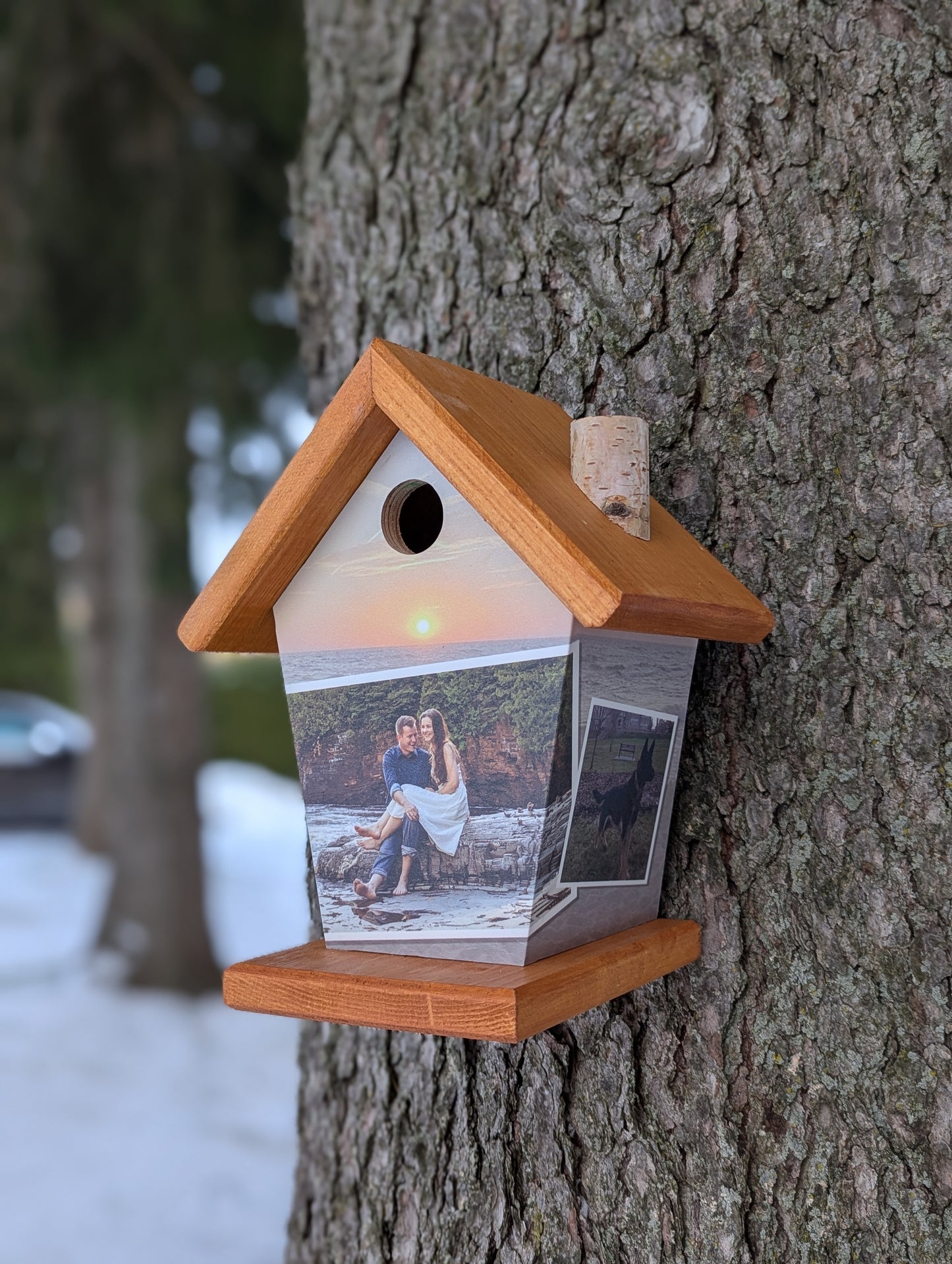 Personalized photo birdhouse