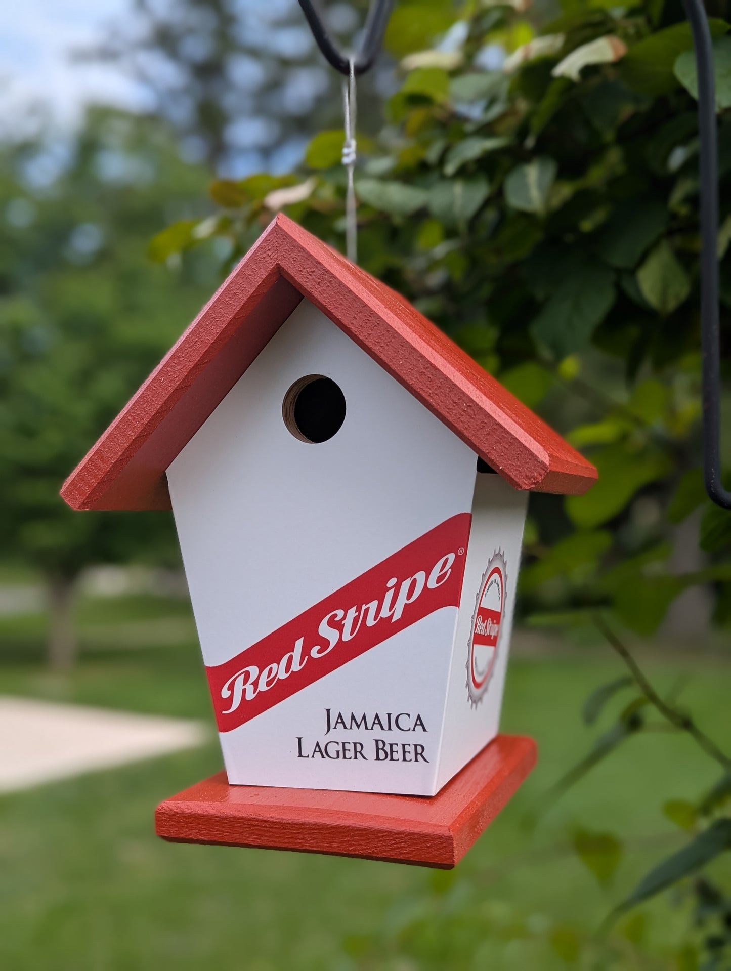 Red Stripe Birdhouse