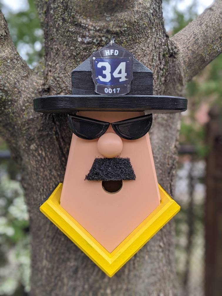 Personalized Firefighter Birdhouse 4