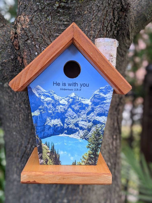 Personalized Mountian Birdhouse