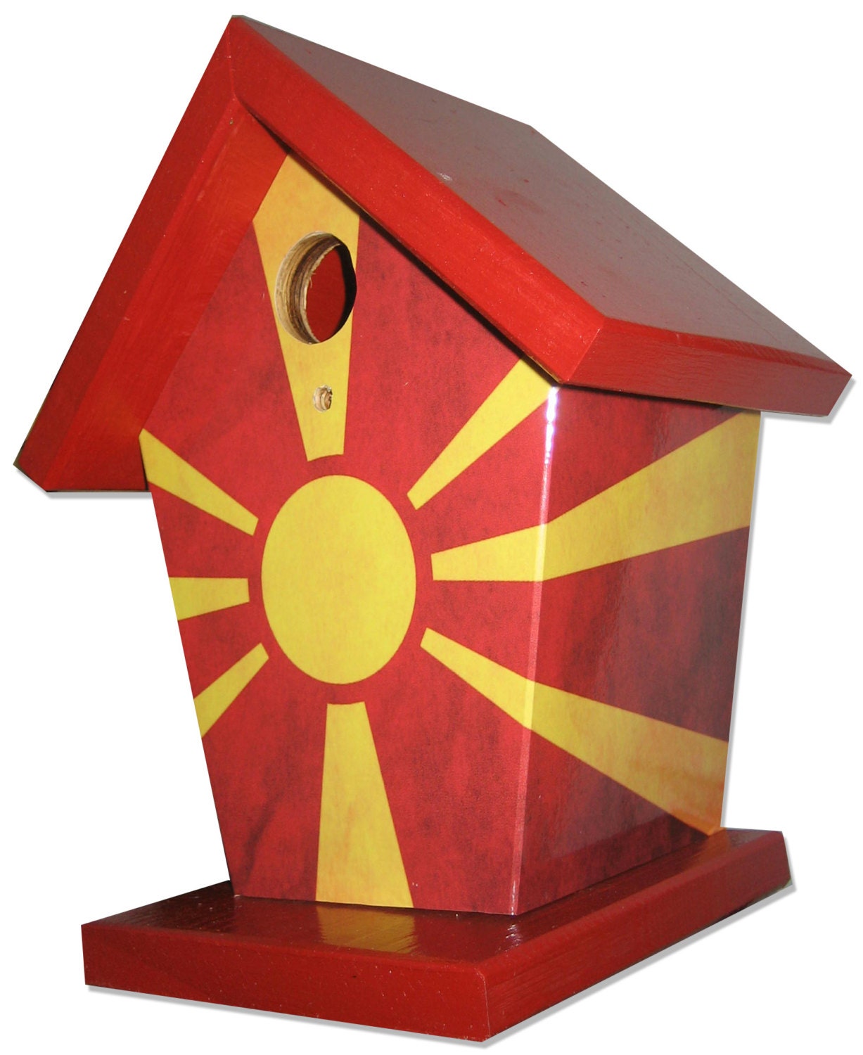 Macedonia Flag Birdhouse/Feeder
