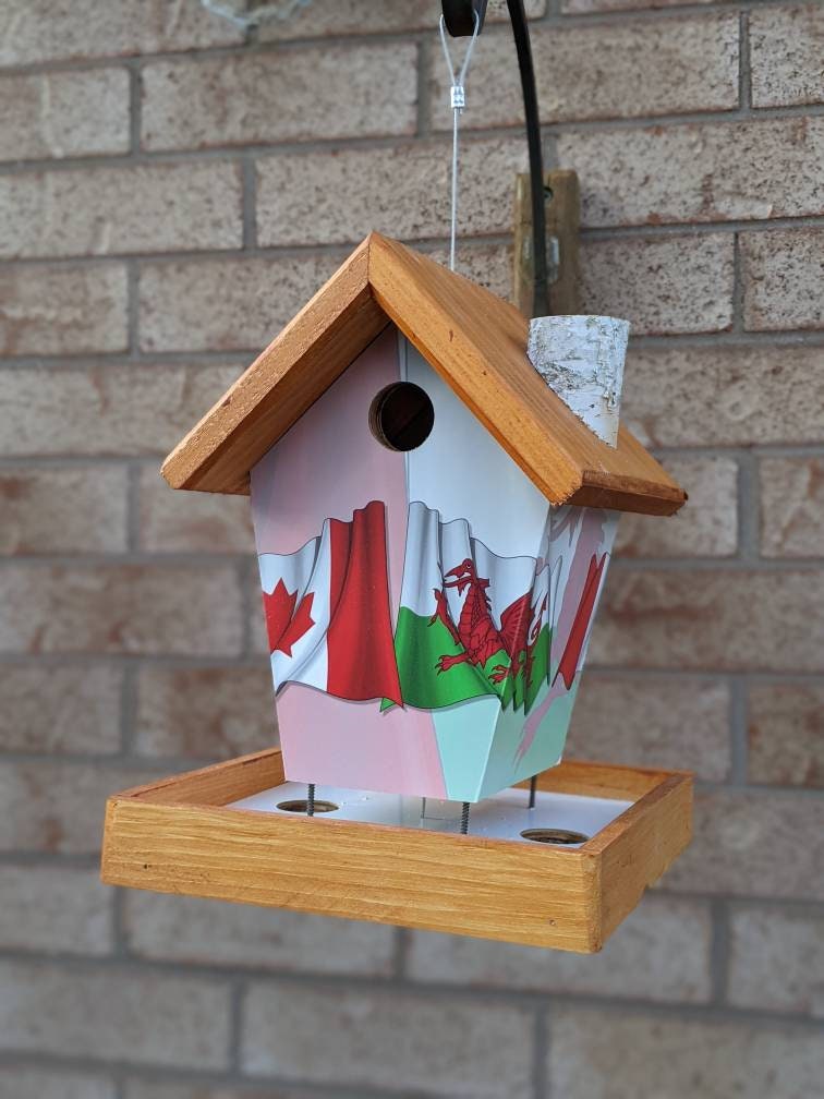 Canada & Wales Flag Feeder/Birdhouse