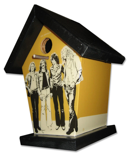 Led Zeppelin Black Roof Birdhouse Music