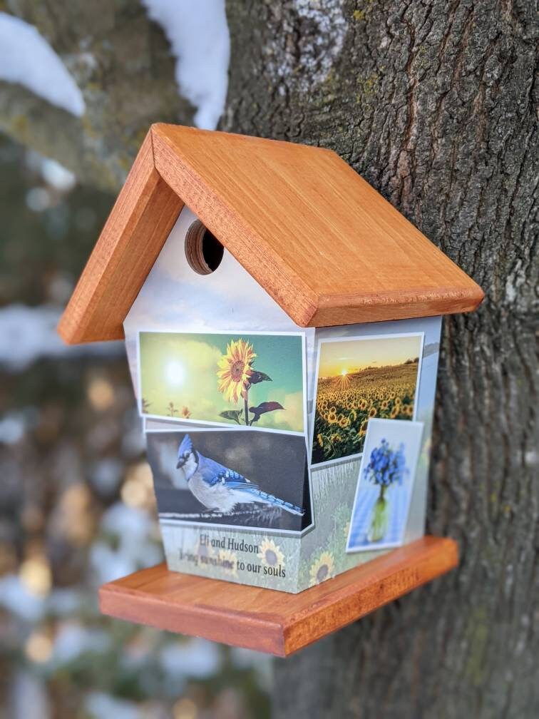 Personalized (6 Images & text) Birdhouse