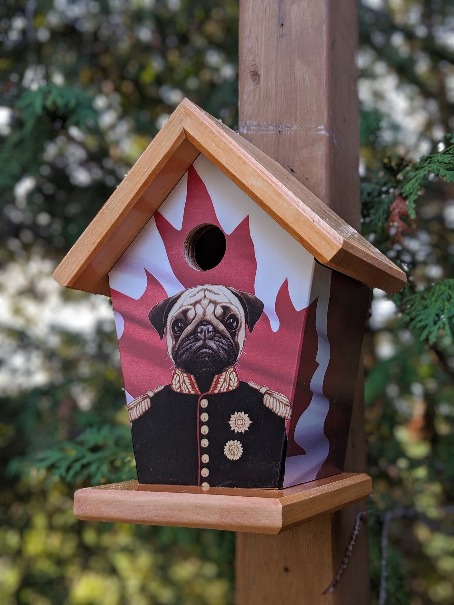 Personalized  (Dog Military) Birdhouse