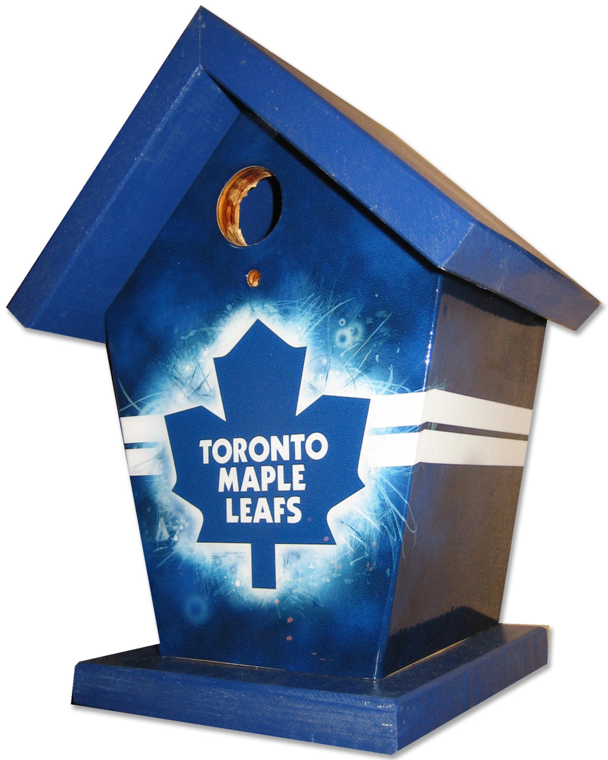 Toronto Maple Leafs (with white strip) Birdhouse/Feeder