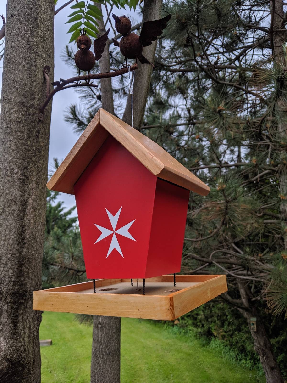 Maltese Cross Bird Feeder/Birdhouse