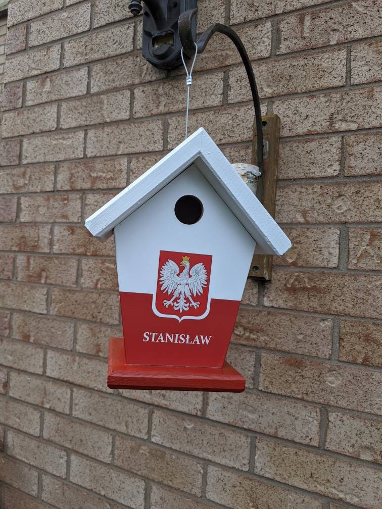 Personalized Polish Flag Birdhouse