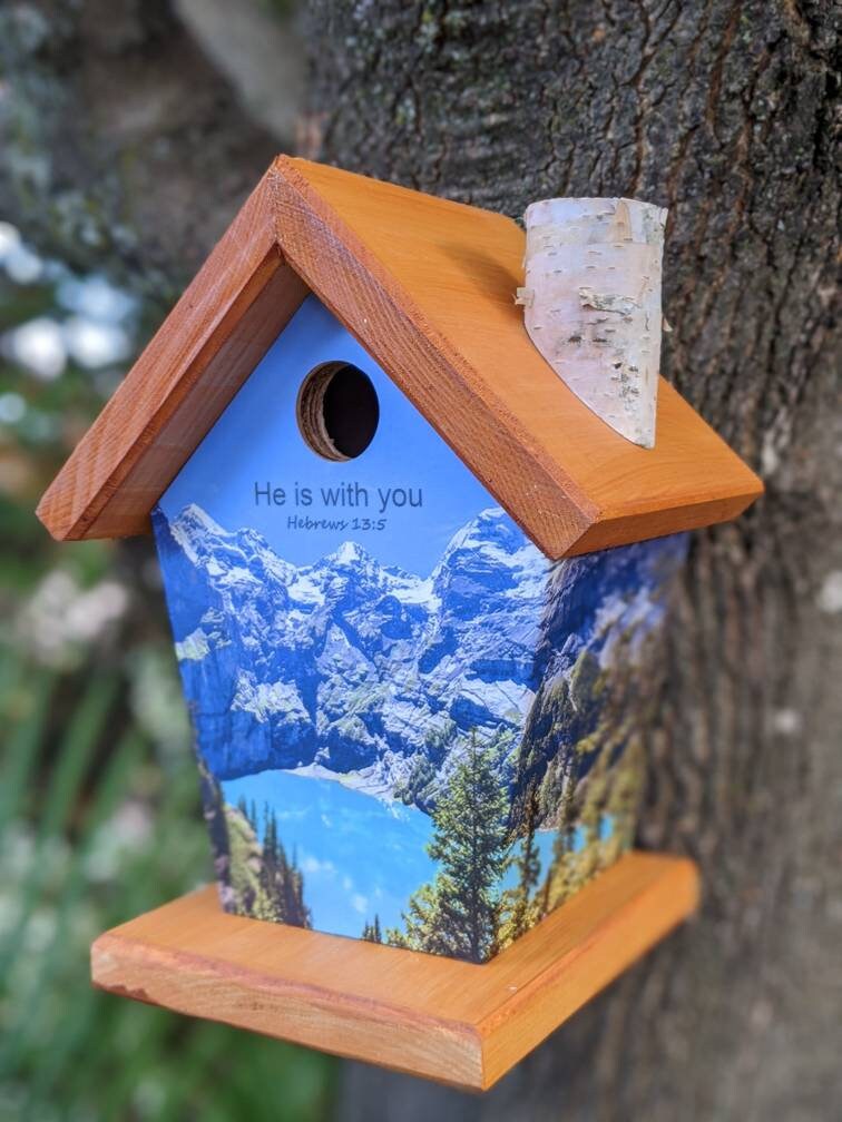 Personalized Mountian Birdhouse