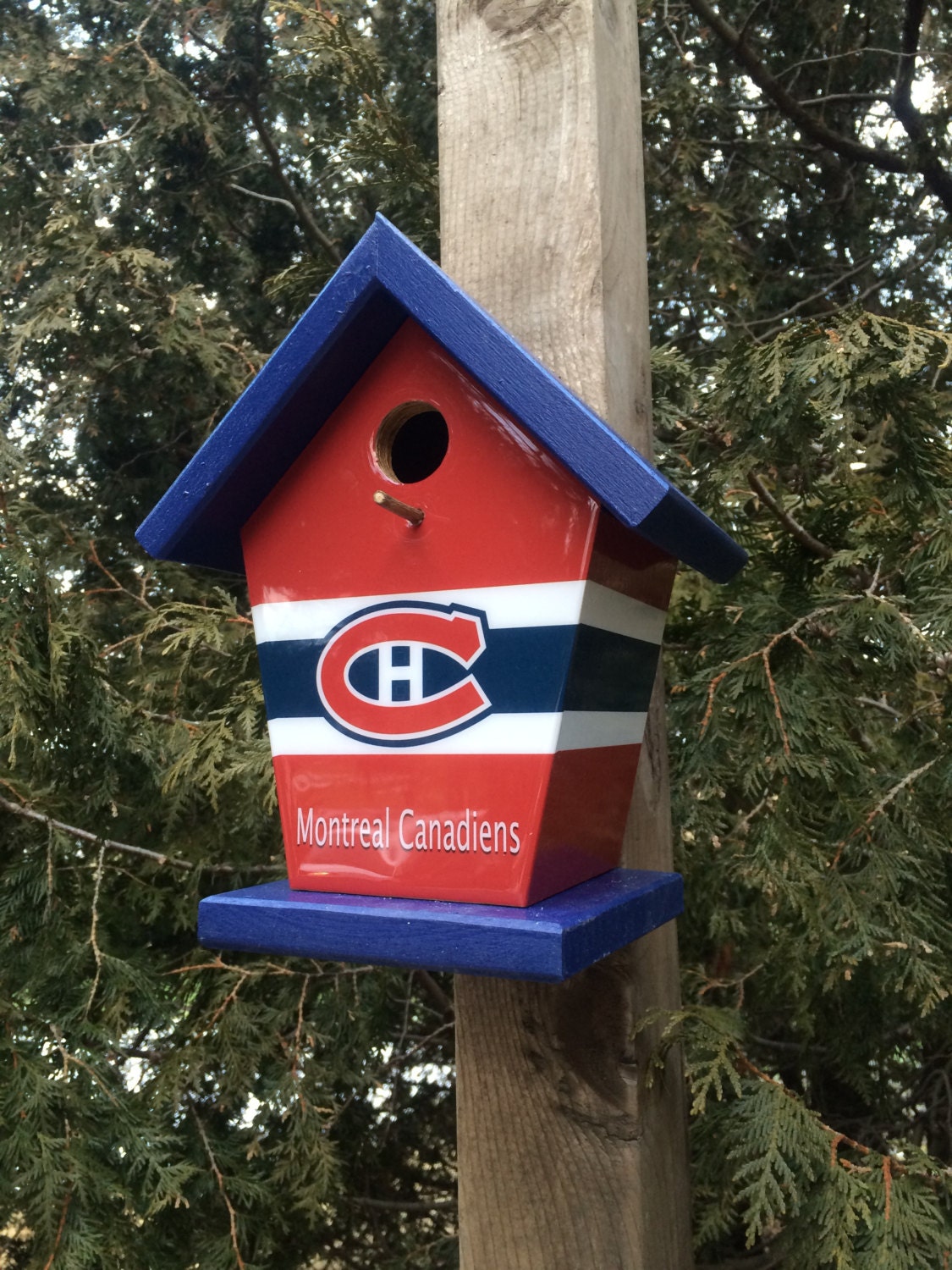 Montreal Canadiens (Blue Roof) Birdhouse/Feeder