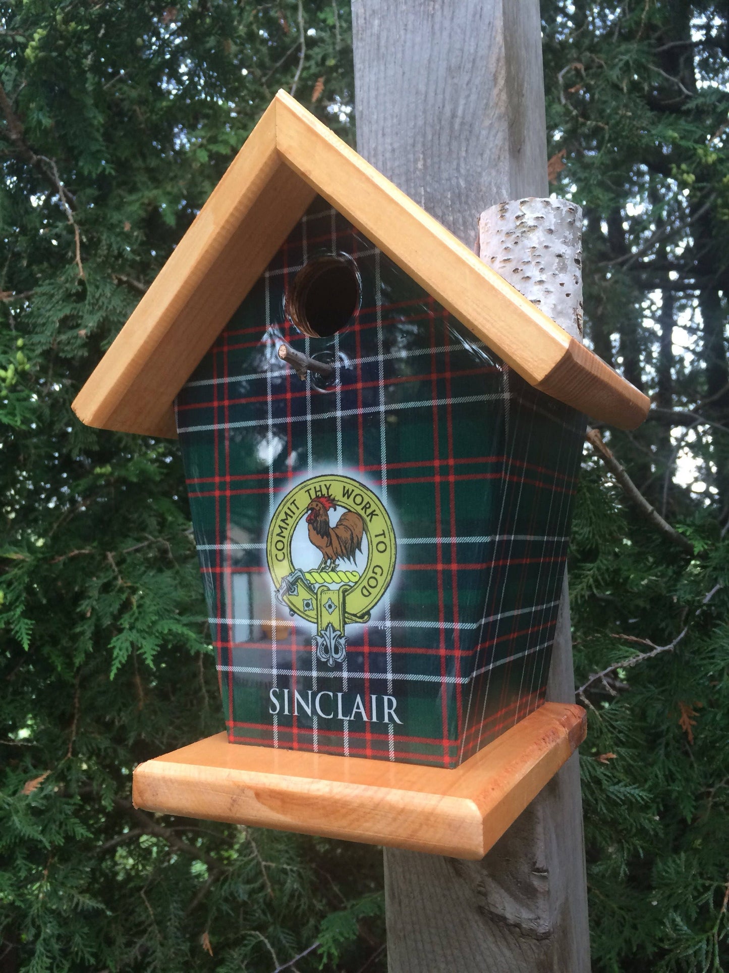 Sinclair Clan & Tartan Birdhouse/Feeder