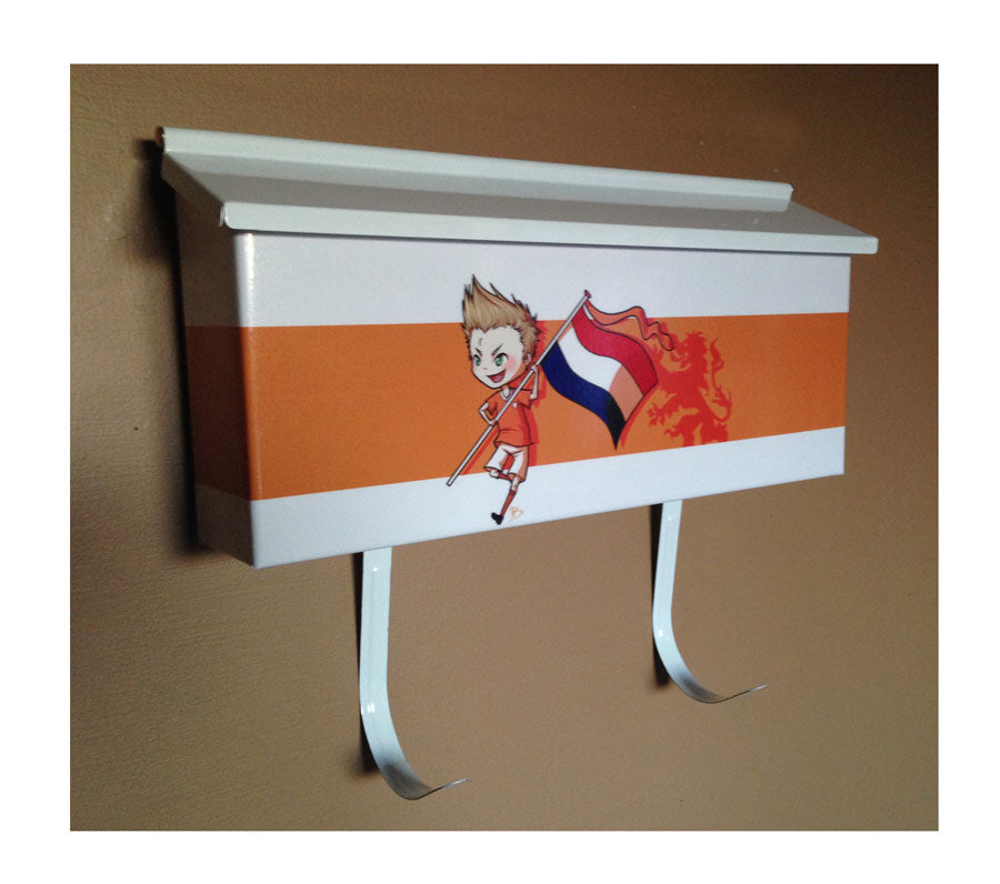 Dutch Soccer Flag Horizontal Mailbox