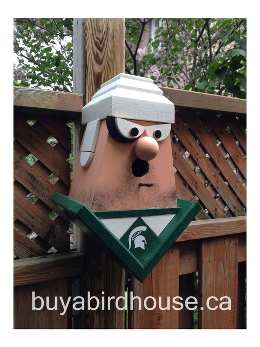 Michigan State Hockey Player Birdhouse