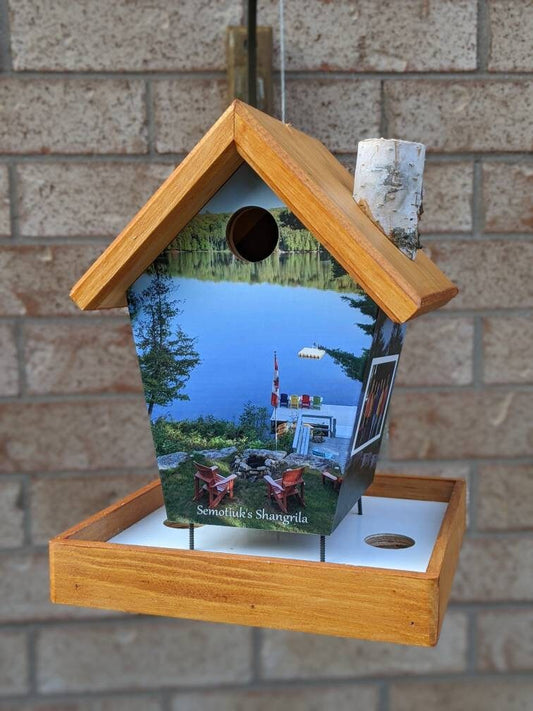 Personalized Cottage Bird Feeder