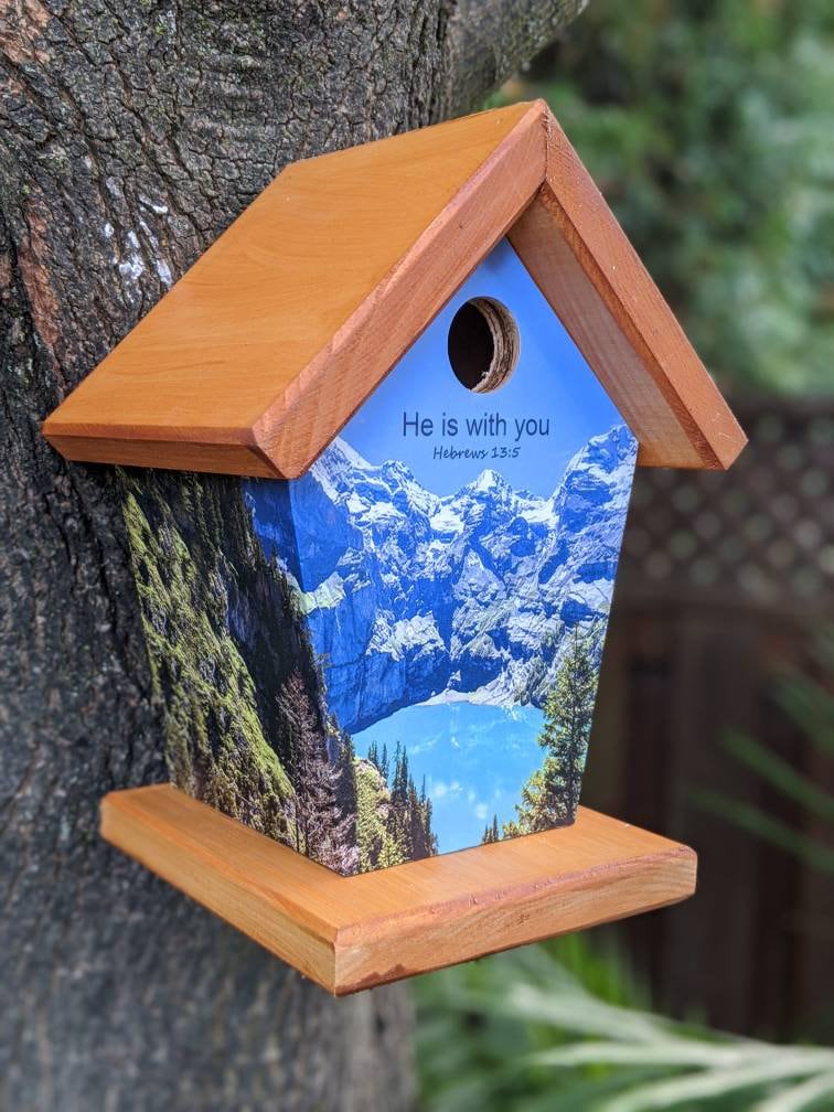 Personalized Mountian Birdhouse