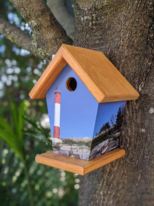 Lighthouse Red & White Birdhouse