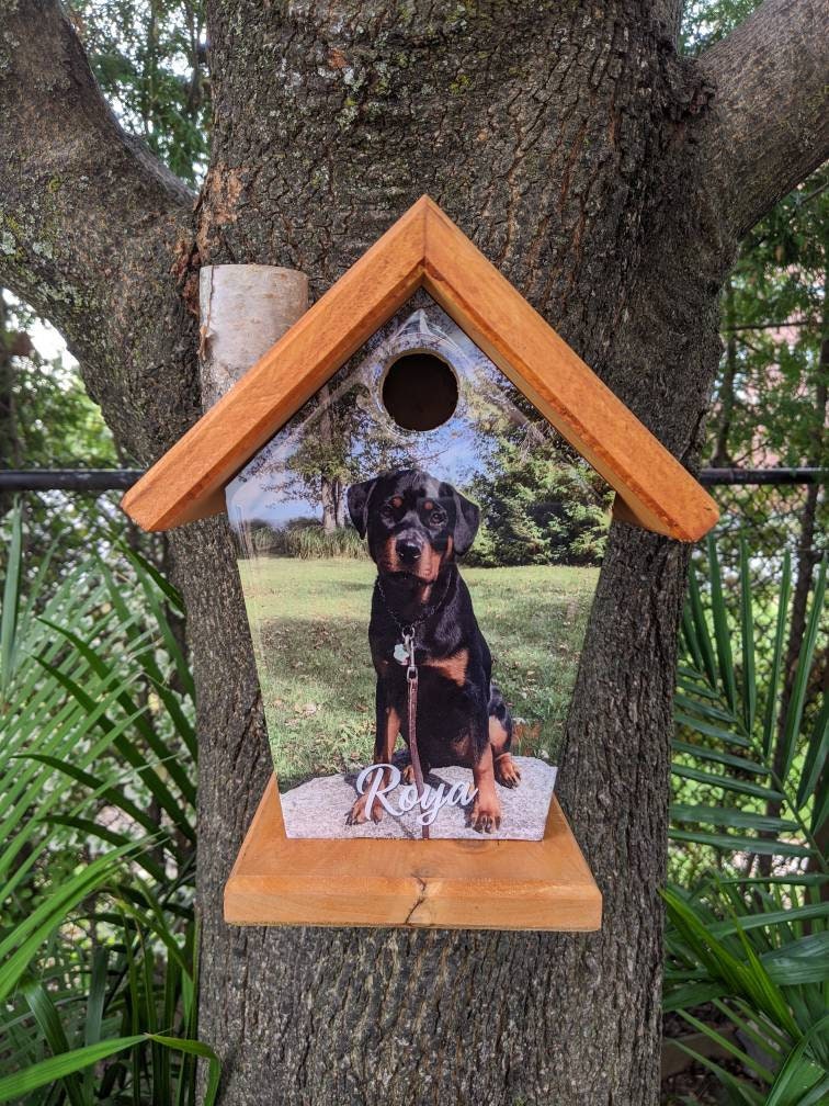 Personalized Pet (Image wrapped + 2 additional side images) Birdhouse