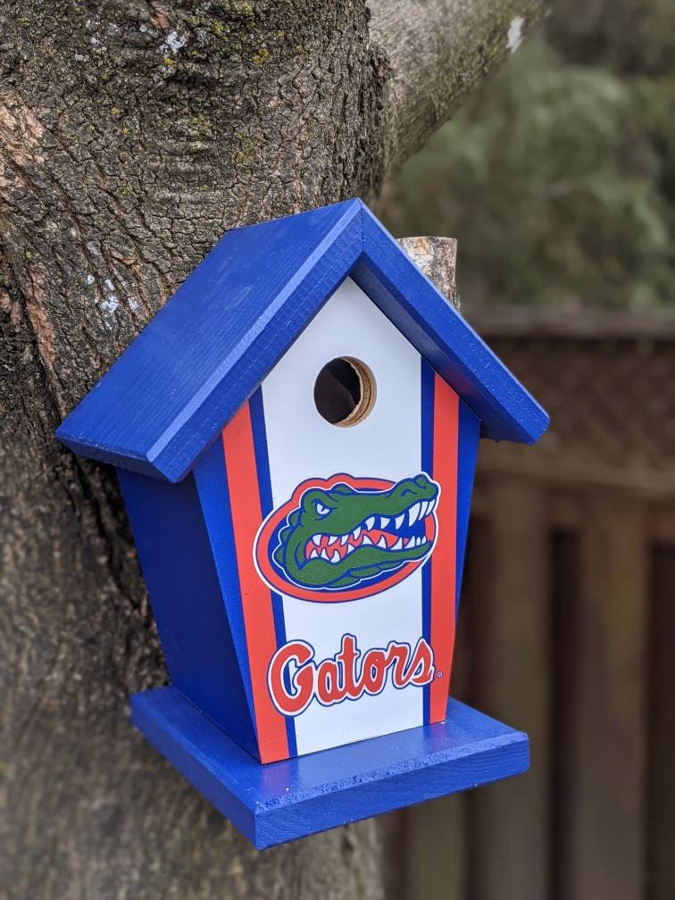 Florida Gators Birdhouse  (Blue Roof) Birdhouse/Feeder