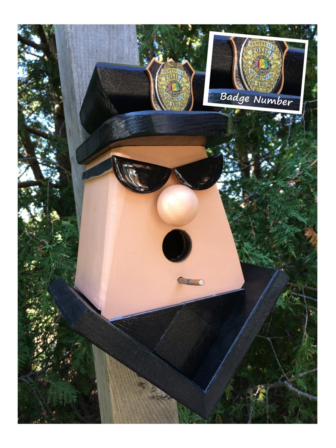 Huntsville Police Department. "Custom Badge Number" Birdhouse