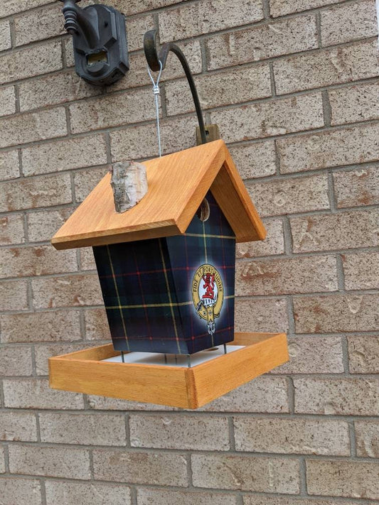 Farquharson Crest and Tartan Bird Feeder