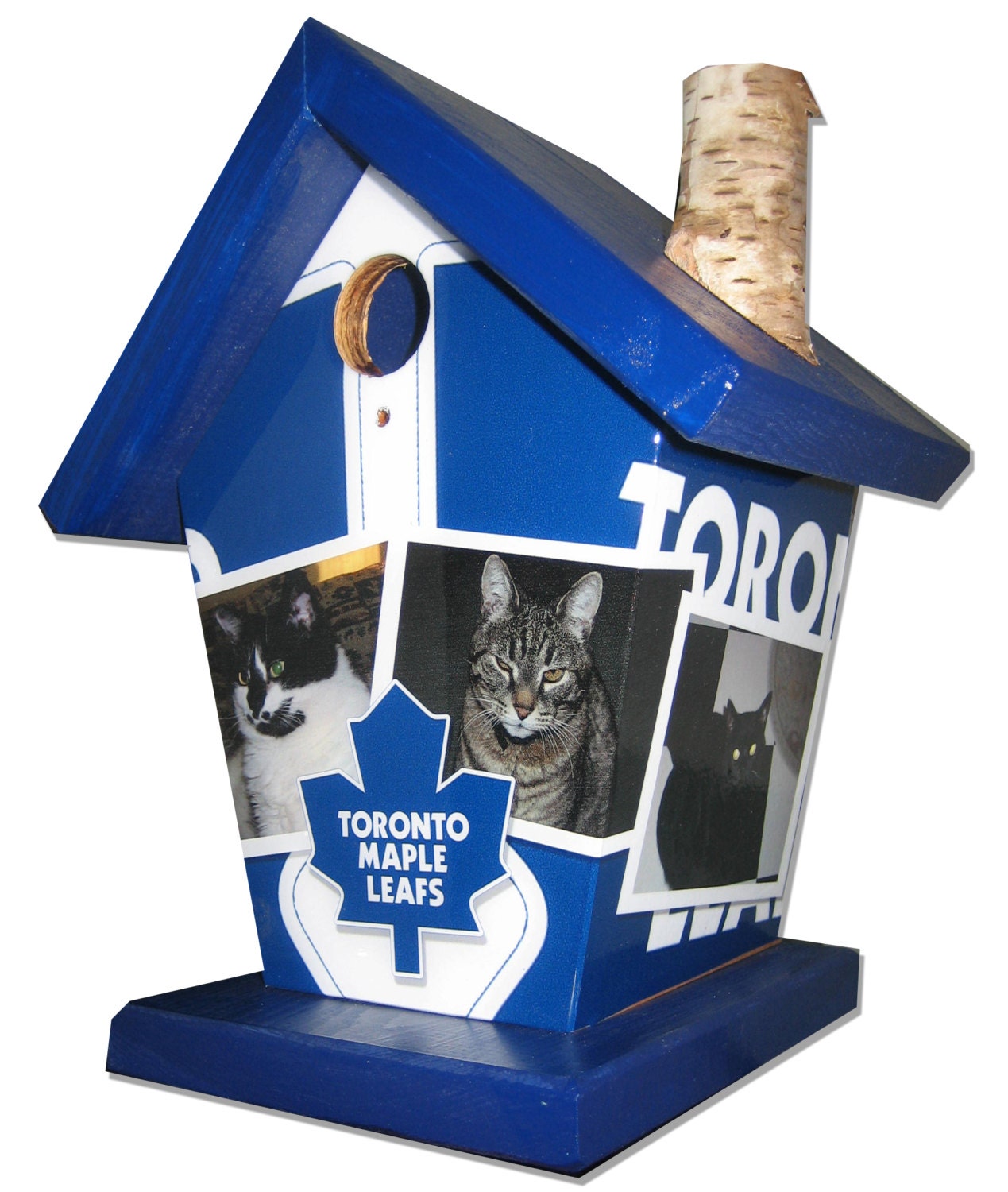 Toronto Maple Leafs (with white strip) Birdhouse/Feeder