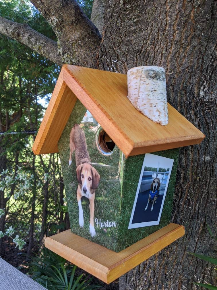 Personalized Pet ( image wrapped  + additional side images) Birdhouse