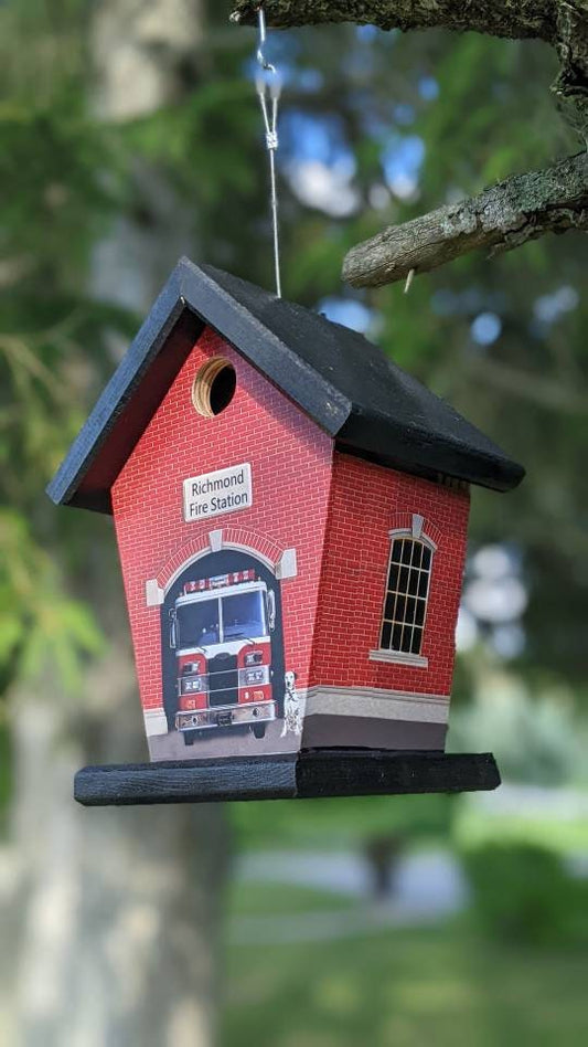 Personalized Fire Station Birdhouse