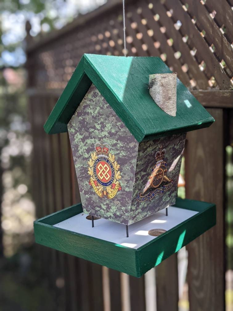 Personalized Military Bird Feeder/Birdhouse