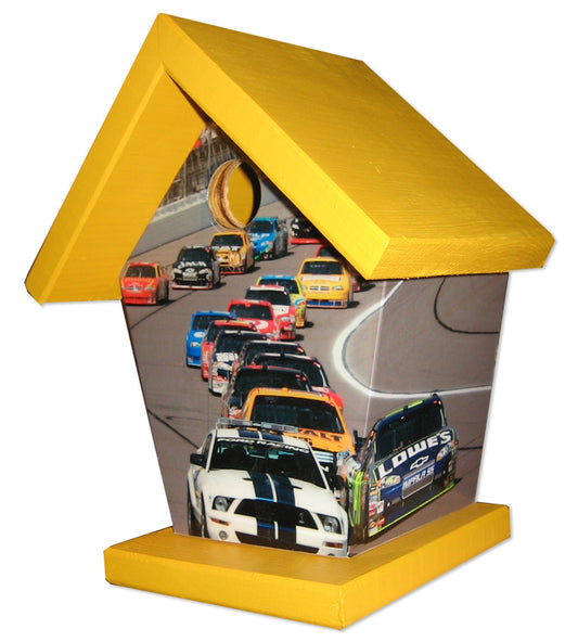 Nascar (Yellow Roof) Birdhouse Sports