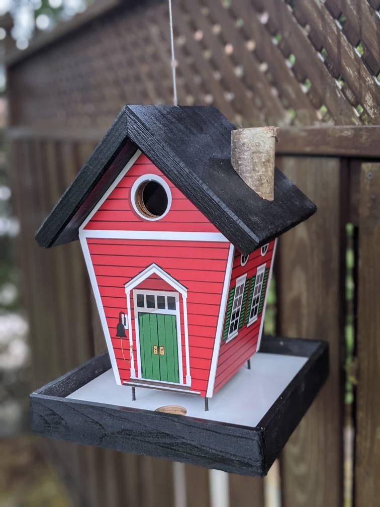 School House Bird Feeder/Birdhouse