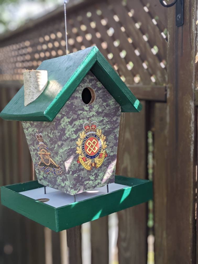 Personalized Military Bird Feeder/Birdhouse