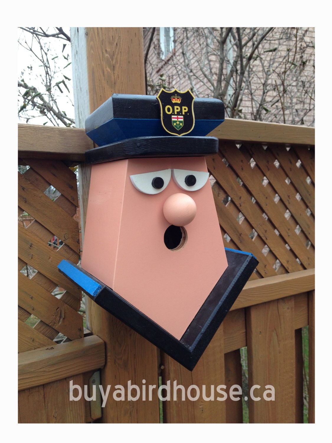 Ontario Provincial Police with Goatee Birdhouse