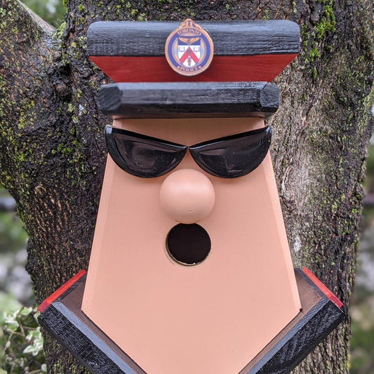 Metropolitan Toronto Police Officer with Sunglasses Birdhouse.