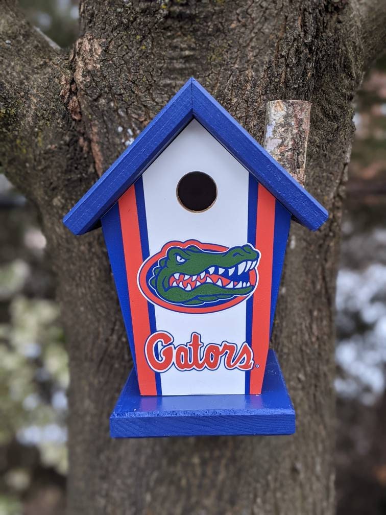 Florida Gators Birdhouse  (Blue Roof) Birdhouse/Feeder