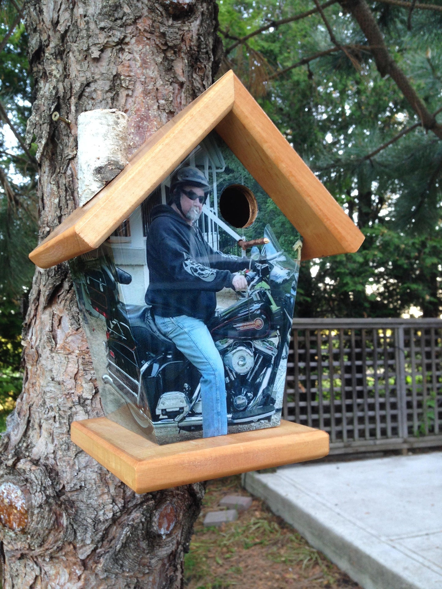 Personalized  Motorcycle Birdhouse