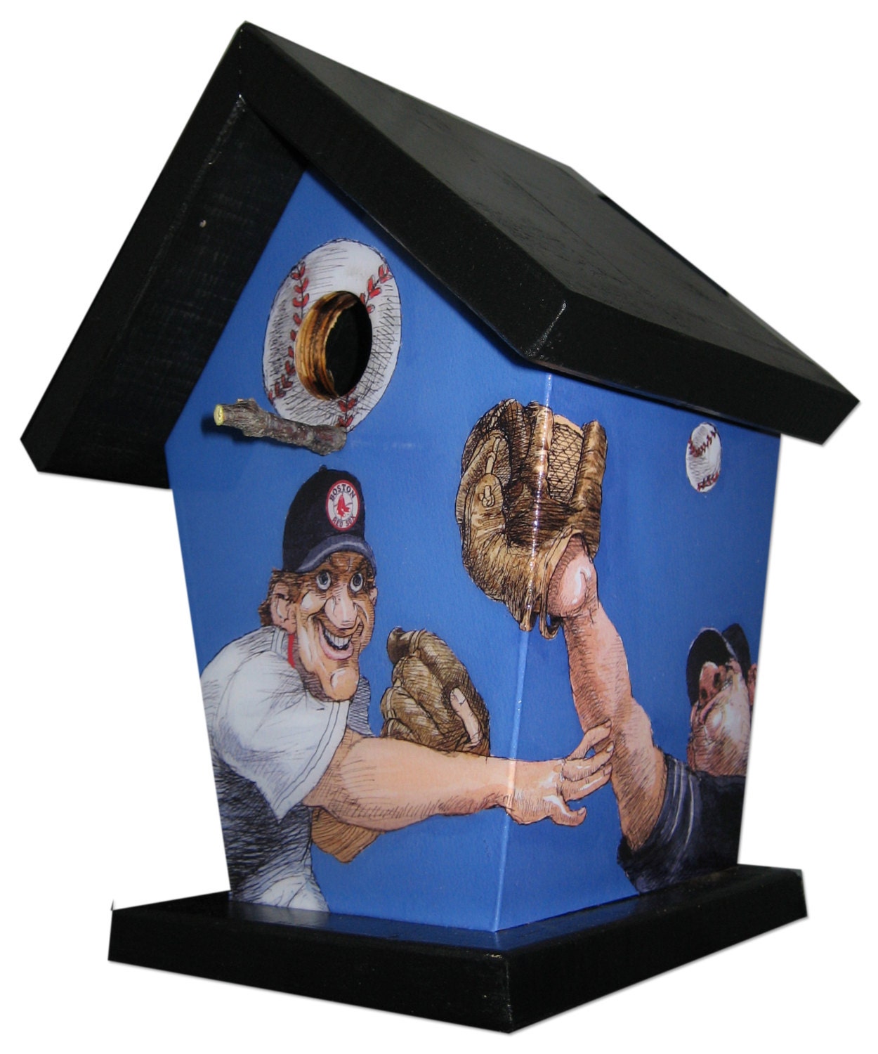Boston Red Sox Cartoon Birdhouse