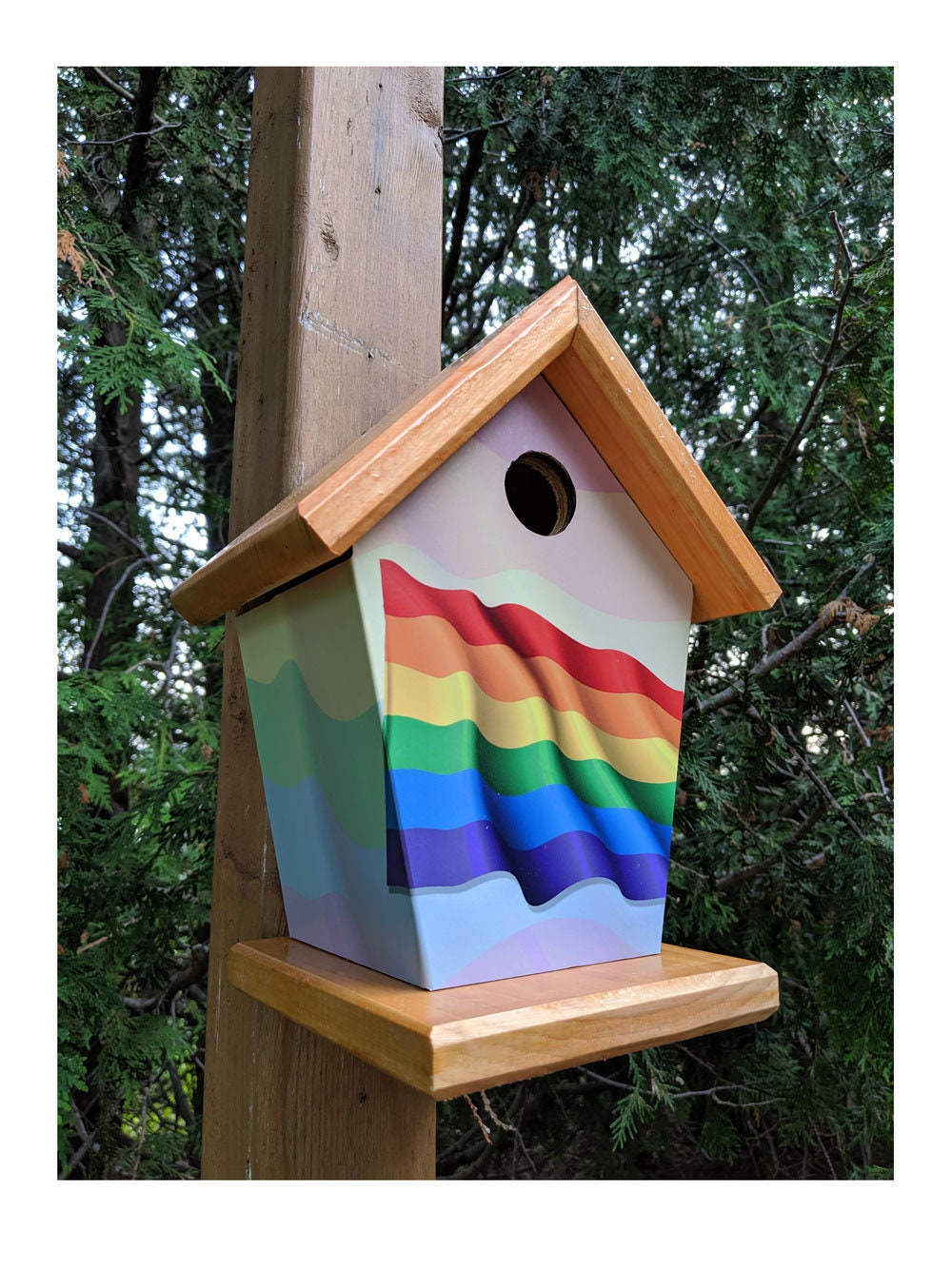 Pride Flag Birdhouse