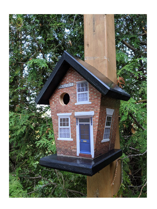 Coronation Street (Black Roof Black Base) Birdhouse/Feeder