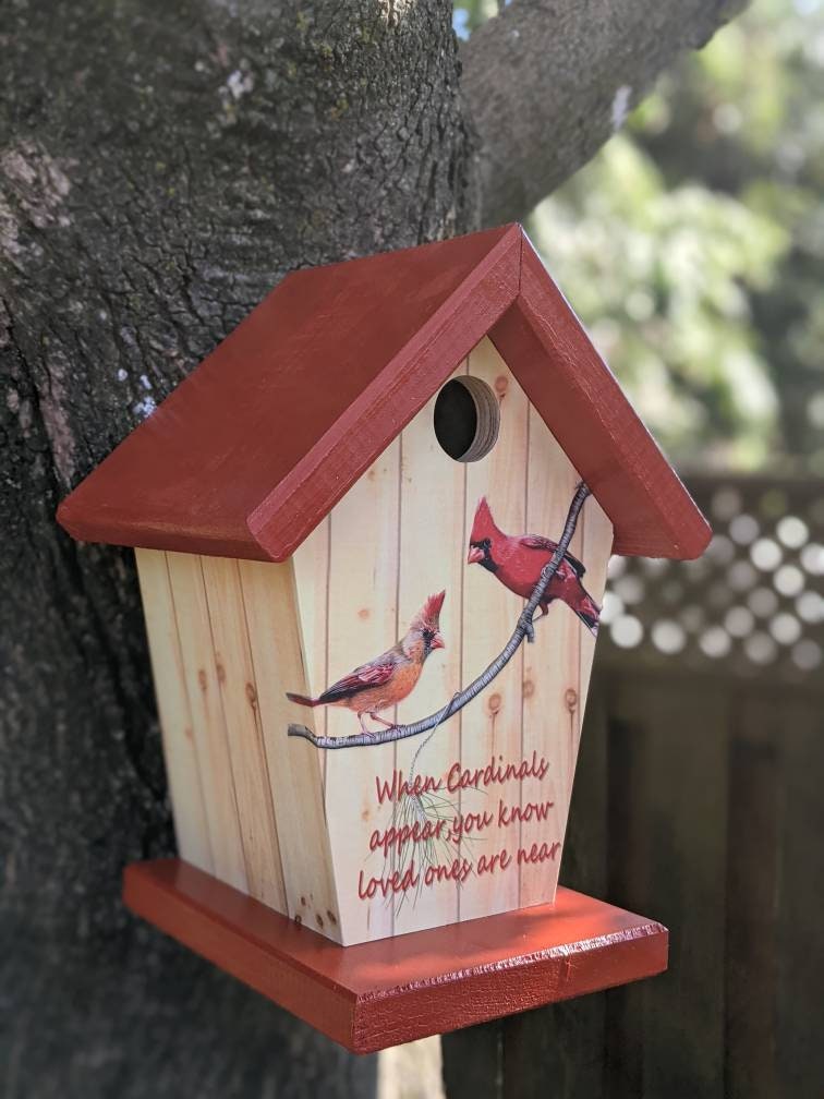 Cardinal (Red Roof) Birdhouse/Feeder